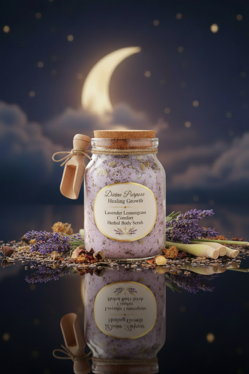 Divine Purpose Healing Growth - Lavender Lemongrass Comfort Herbal Body Scrub
