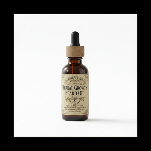 Herbal Growth Beard Oil - Clean White Background