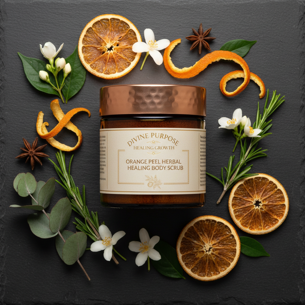 Orange Peel Herbal Healing Body Scrub