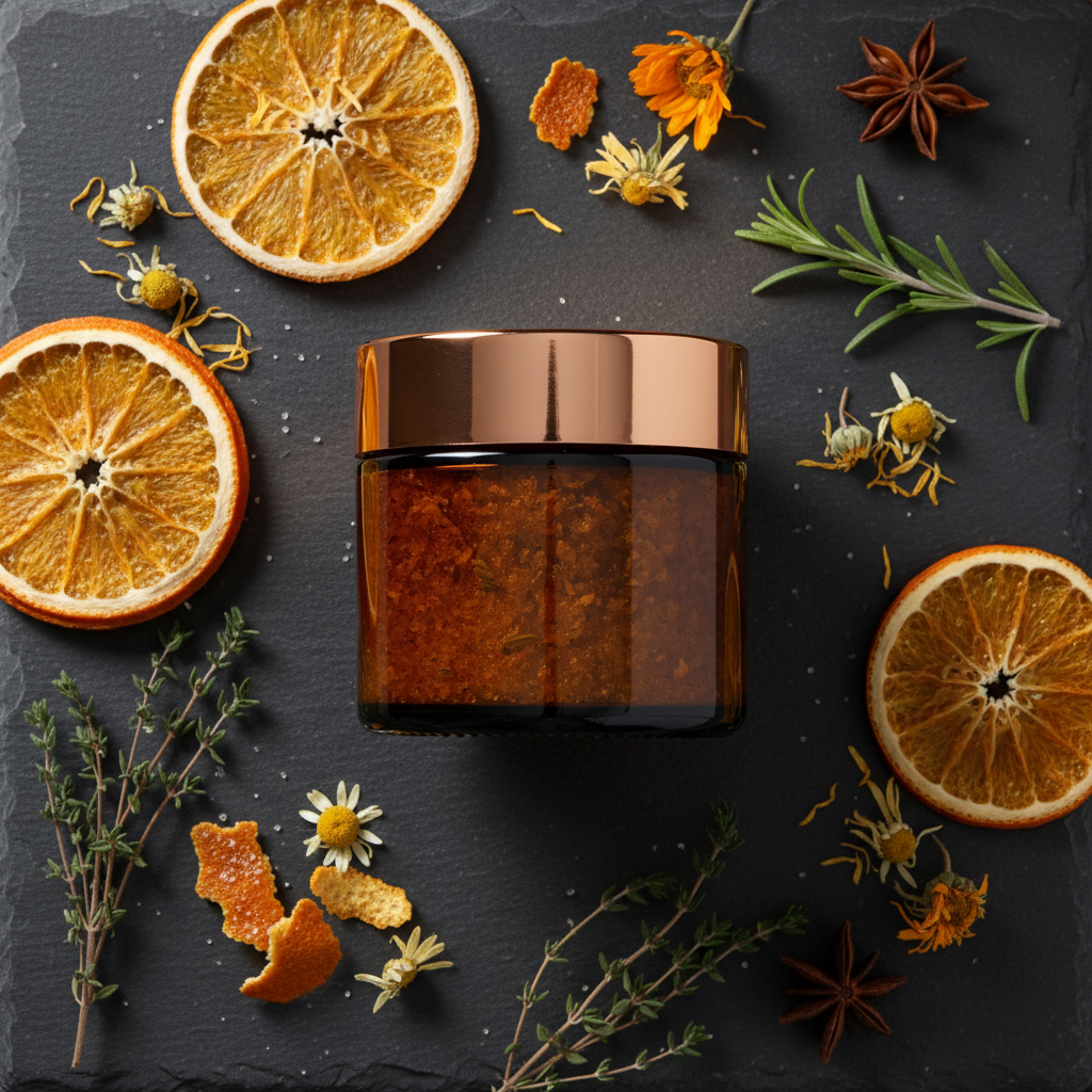 Orange Peel Herbal Healing Body Scrub