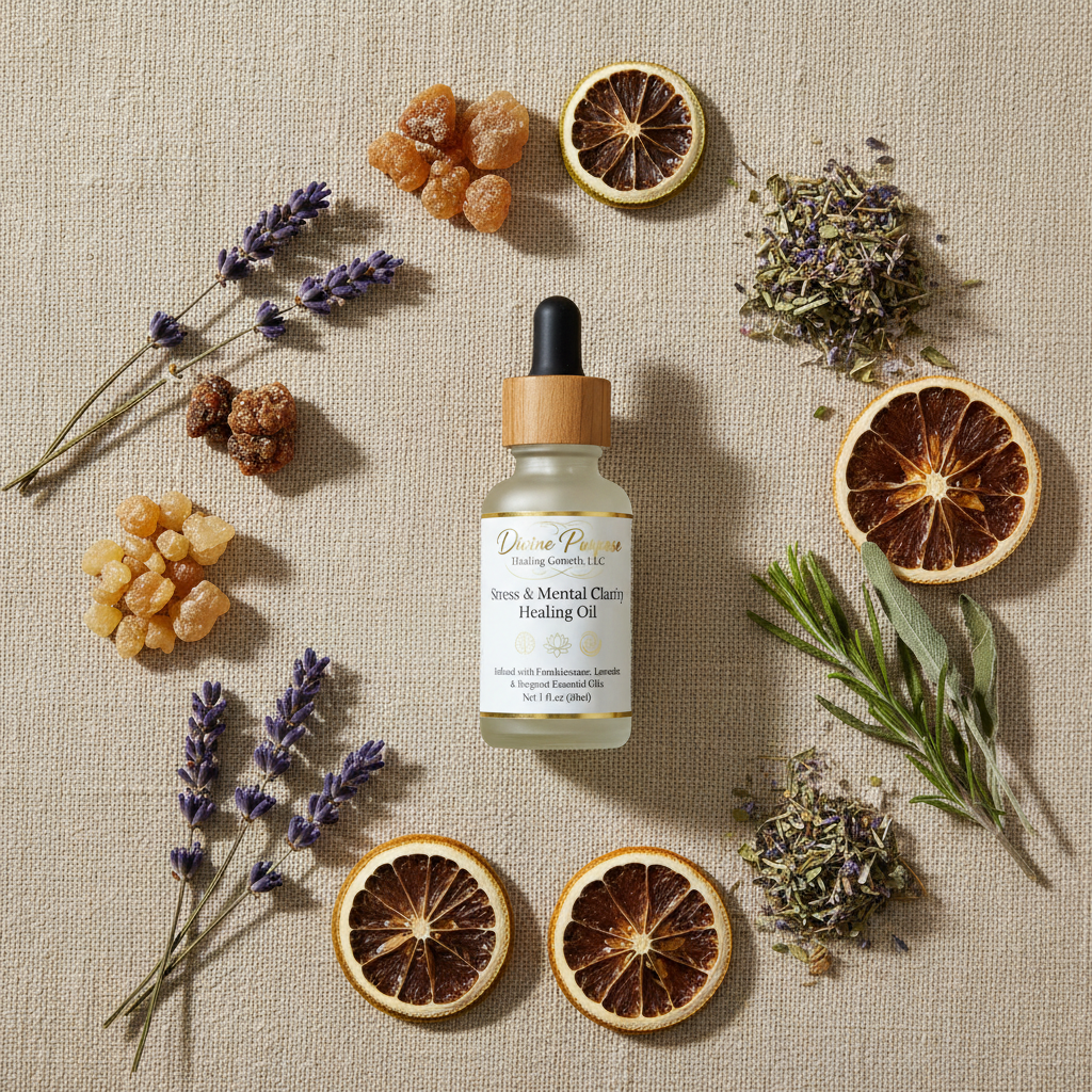 Stress Relief & Mental Clarity Herbal Oil
